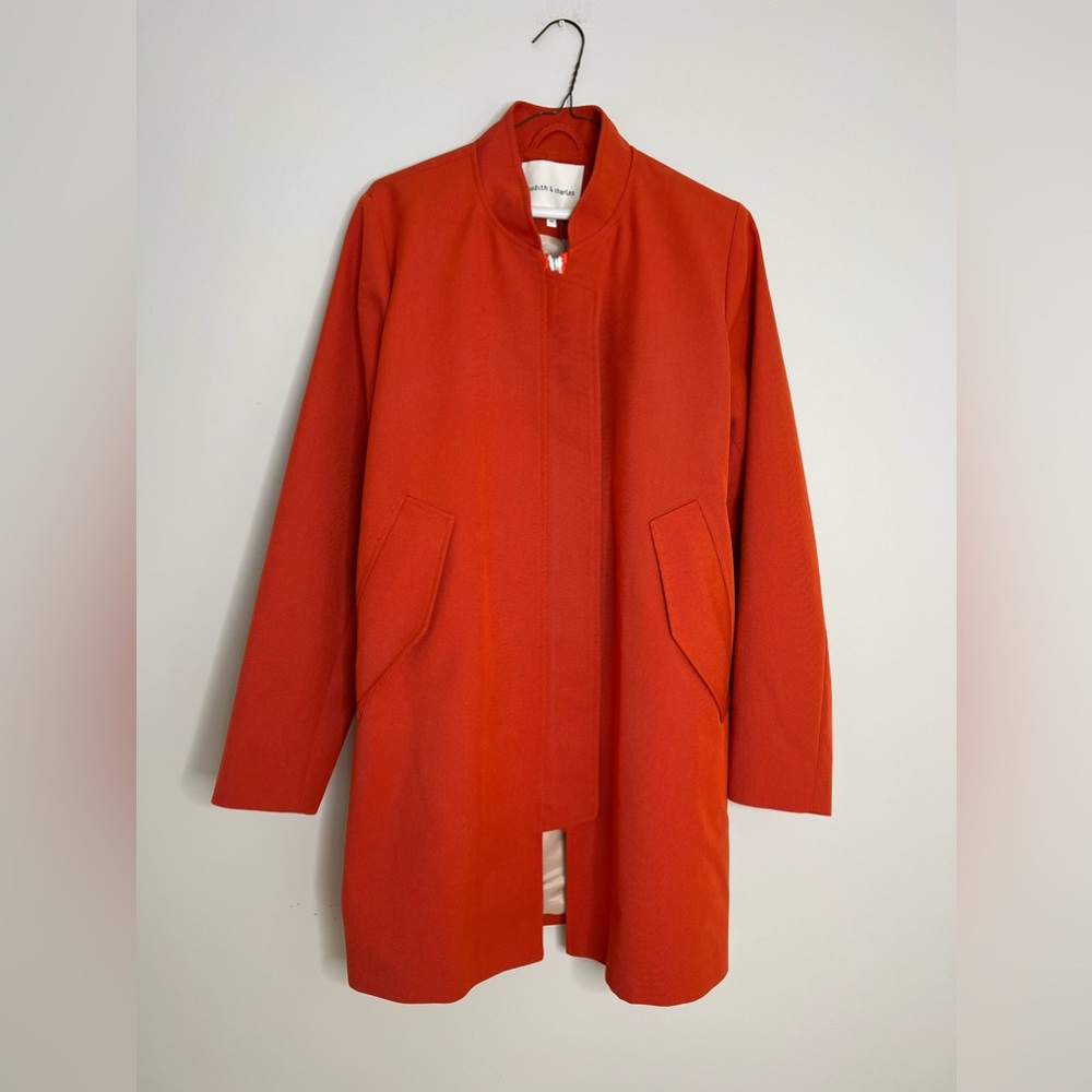 Judith and Charles orange coat New no tag